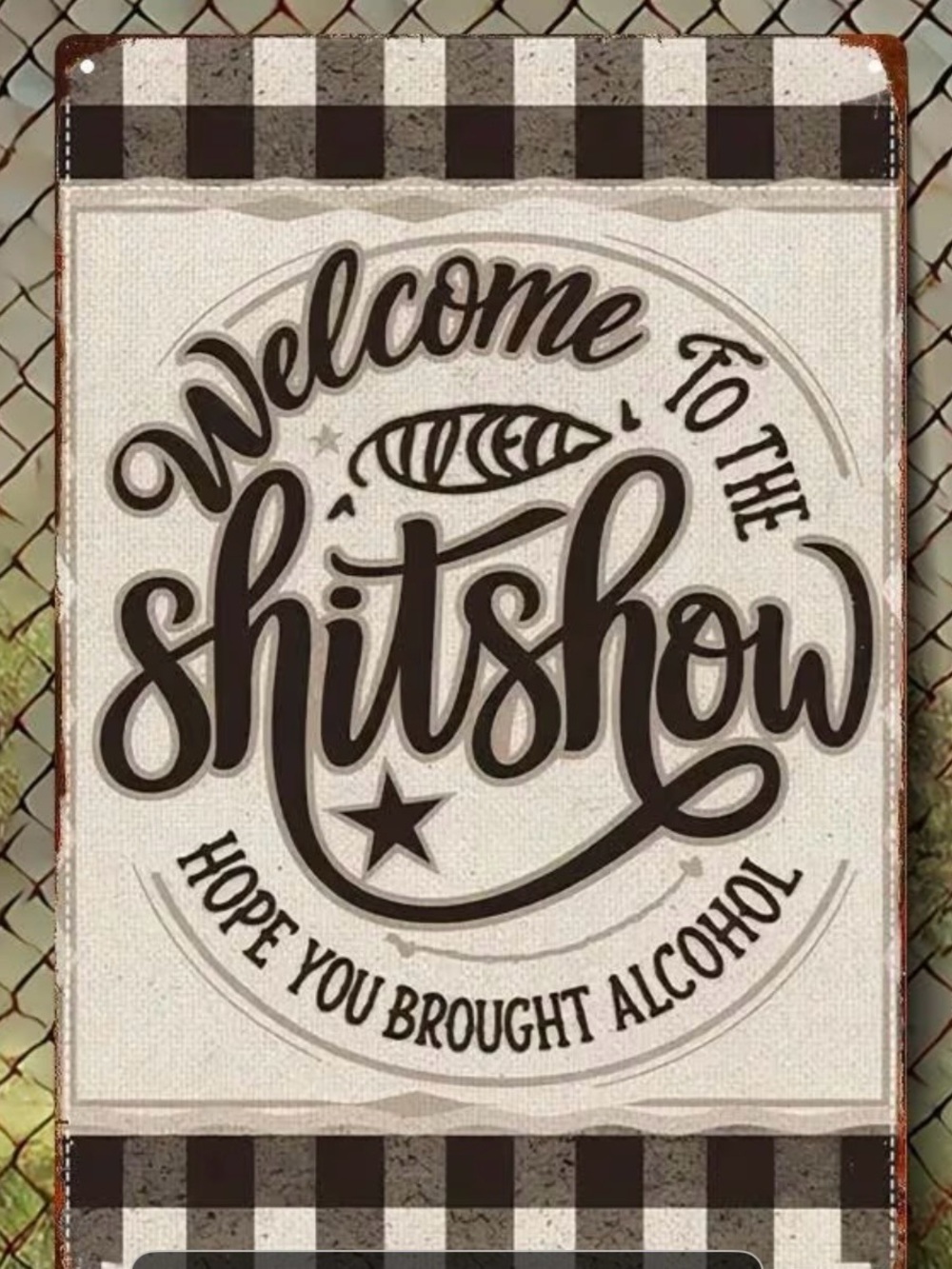 Welcome to the Shitshow Decorative garden flag